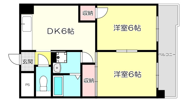【間取り】 | ロイヤルハイツ高井田