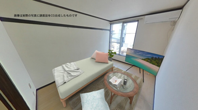 【洋室】 | ジュネスハイツB | 南東向き洋室6帖☆エアコン付きで1年中快適に過ごせる角部屋です♪