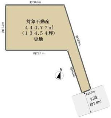 西宮市奥畑の土地図