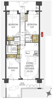 【間取り】 | コスモ東川口リバーステージ