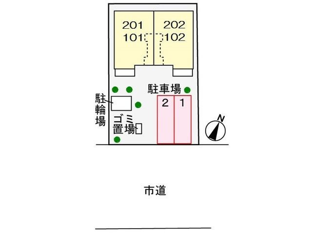 ローズパーク弐番館のその他|配置図☆