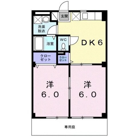 ルネッサンス久米Ｂの間取り