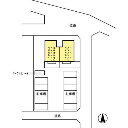 グレースガーデンの駐車場|カースペースがあります