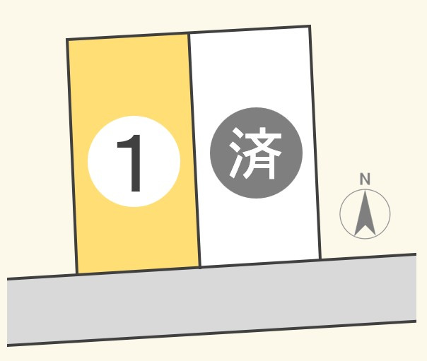 東邦ピュアコート東犀南　1号地の土地図