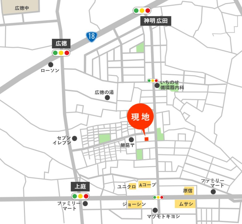 東邦ピュアコート東犀南　1号地の地図