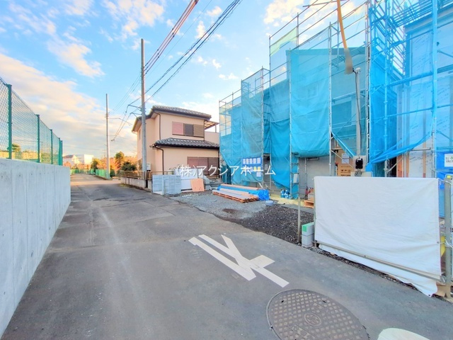 所沢市北野南1丁目・全4棟　新築一戸建　2号棟の前面道路含む現地写真|現地写真（2025年12月16日撮影）