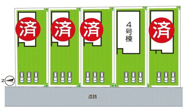 ●17(土)18(日)現地案内可能！　桜井市大豆越　第7期　新築一戸建ての区画図|全5区画