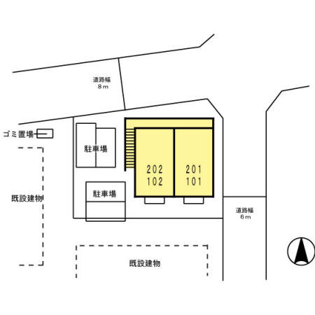 グレース三城の区画図