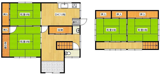 【間取り】 | 淡路市岩屋　古民家中古住宅