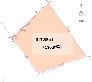 【売地】南城市佐敷仲伊保－１区画の土地図