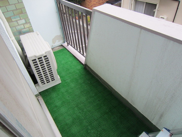 長岡マンションのバルコニー