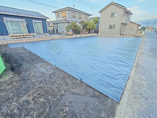 下野市石橋　全2区画の前面道路含む現地写真|本下水、個別プロパンガスエリア
※2025年11月撮影