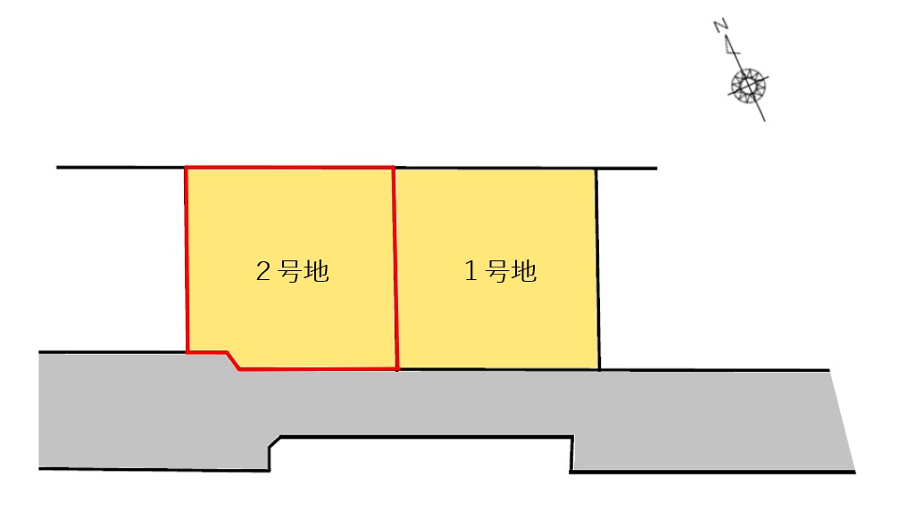下野市石橋　全2区画の土地図