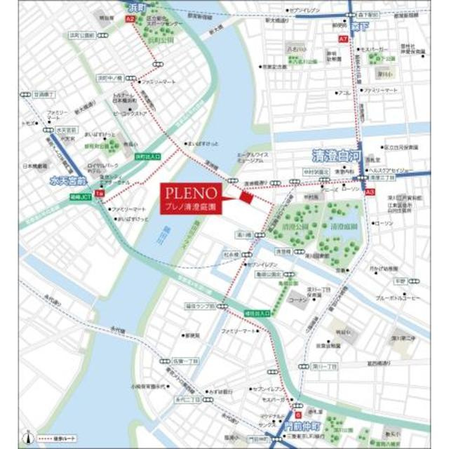 プレノ清澄庭園の地図