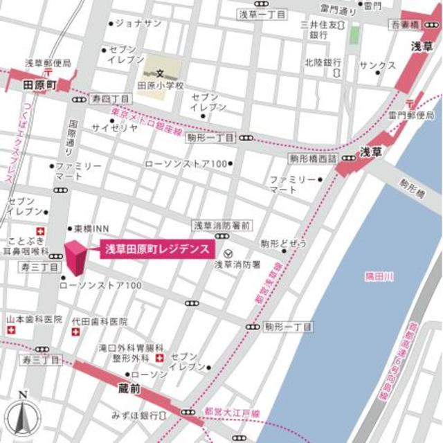 浅草田原町レジデンスの地図
