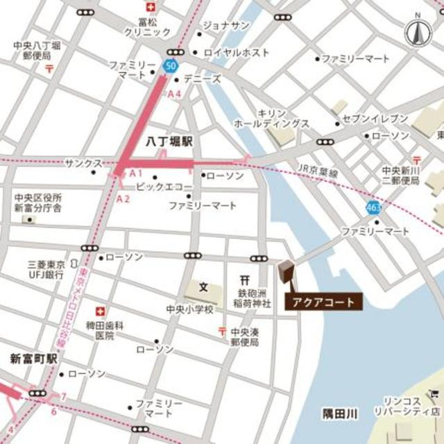 アクアコートの地図