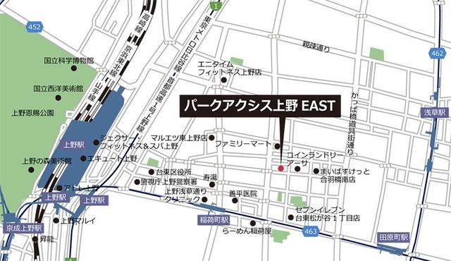 パークアクシス上野ＥＡＳＴの地図