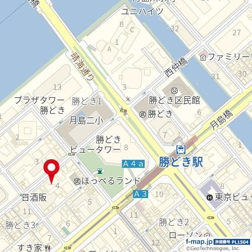 ＣＯＲＥＳ勝どきの地図
