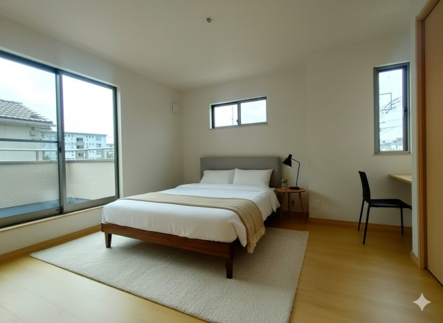 吉川市　美南4丁目　中古戸建の洋室|2面採光で光と風が心地よい、快適プライベート