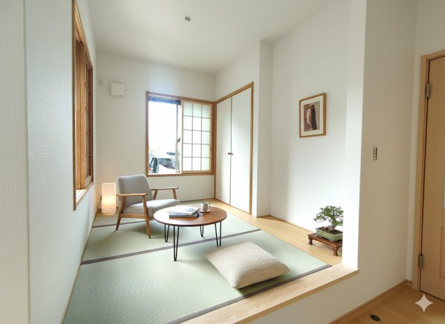 吉川市　美南4丁目　中古戸建の和室|畳の香りに癒やされる和室。客間にも遊び場にも