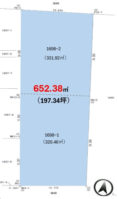 土地 入間市仏子の区画図