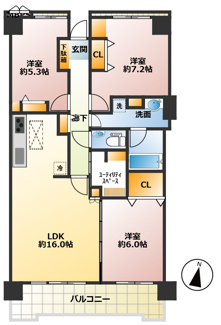 【間取り】 | ファミール聖蹟桜ヶ丘グランデージ
