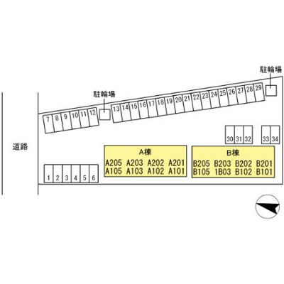 【区画図】 | ビズビー広瀬 B棟