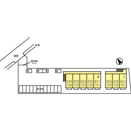 グレープハウス Ⅱの区画図