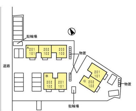 スターライト中央B棟の区画図