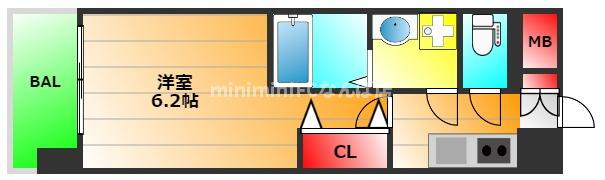 エスリードレジデンス大阪難波の間取り
