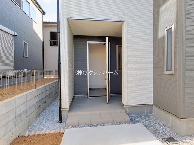 所沢市北野南1丁目・全4棟　新築一戸建　4号棟の玄関|現地写真（2026年1月20日撮影）