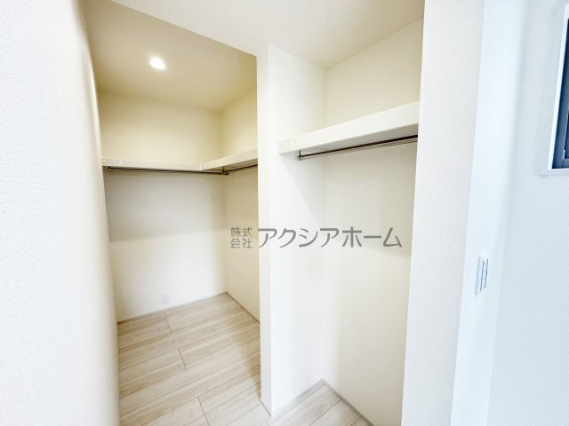 所沢市北野南1丁目・全4棟　新築一戸建　4号棟の収納|洋室　7.5帖のウォークインクローゼット
