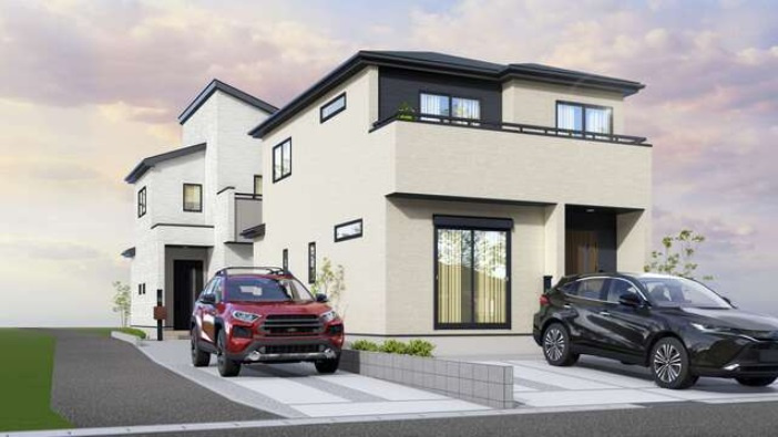 土佐市高岡町甲 -4期2棟2-　新築戸建ての前面道路含む現地写真|2025年11月中旬