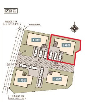 いろどりアイタウン栃木市箱森町22　2号棟の区画図|（２号棟）　土地面積230.72㎡（69.79坪）