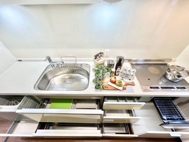 北区豊島3丁目　中古戸建のキッチン|ビルトインタイプの食洗機付き！家事の時間と、手洗いに比べて使用水量も軽減します！

現地ご見学希望・資料請求などお気軽にお問い合わせ下さい！
03-5990-5201