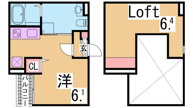 神戸市長田区東尻池町１丁目のアパートの間取り