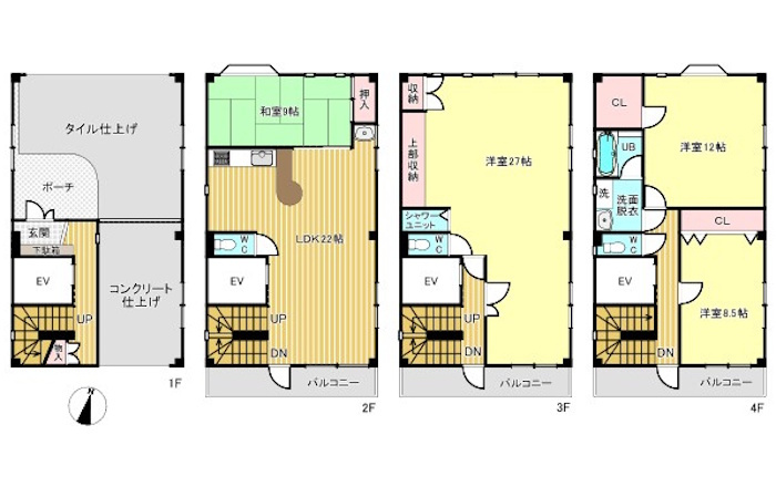 中古住宅［倉庫付］　春日町2丁目の間取り