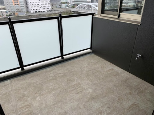 熊本市中央区本山３丁目の賃貸マンションのバルコニー