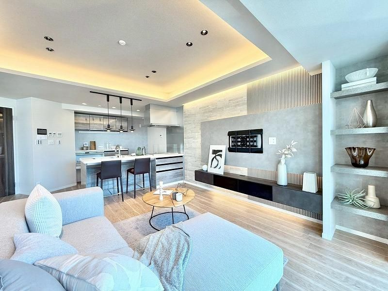 みなとみらいミッドスクエア　ザ・タワーレジデンスの居間・リビング