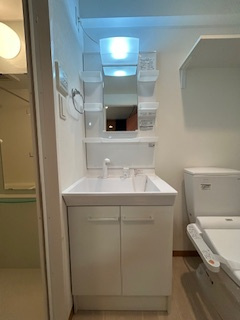 アリビオ千里豊津の洗面所|コンパクトで使いやすい洗面所