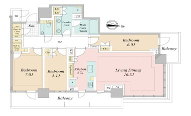 【間取り】 | パークタワー西新宿