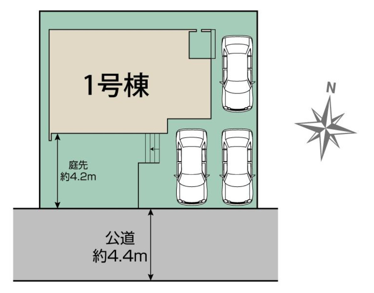 横浜市瀬谷区東野　新築戸建【仲介手数料無料】カースペース3台の間取り