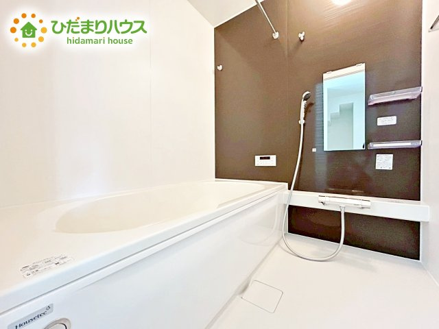 【浴室】 | 水戸市本町1期　新築戸建 | 今日も１日お疲れでした。広いお風呂で疲れを癒してください。