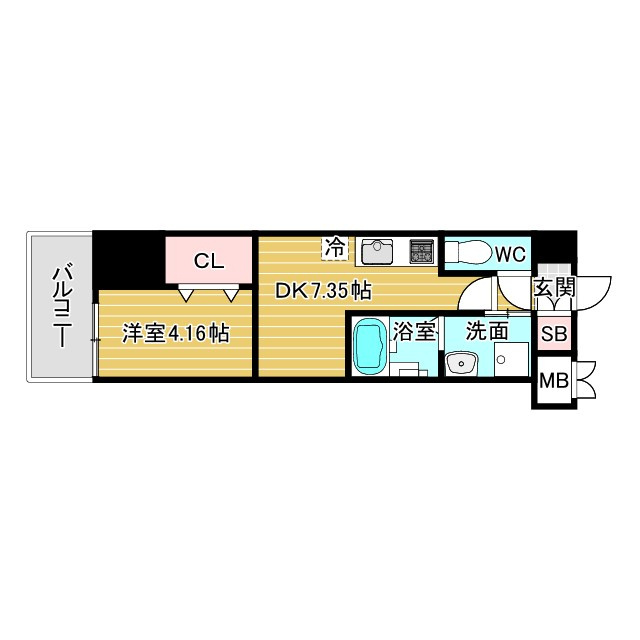 エスリードレジデンス江坂垂水町の間取り