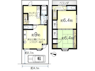 上桂前田町貸家の間取り