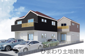 【外観】 | 藤沢市善行6丁目  3号棟 1期 | 2･3号棟イメージパース（完成時に現況と異なる場合は現況優先となります）