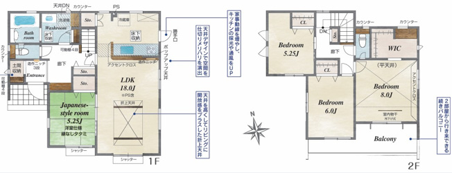 【間取り】 | 前橋市江田町1号棟