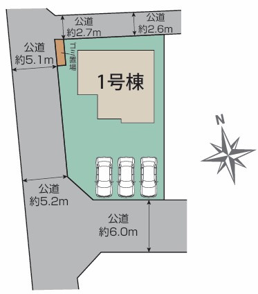 【区画図】 | 前橋市江田町1号棟