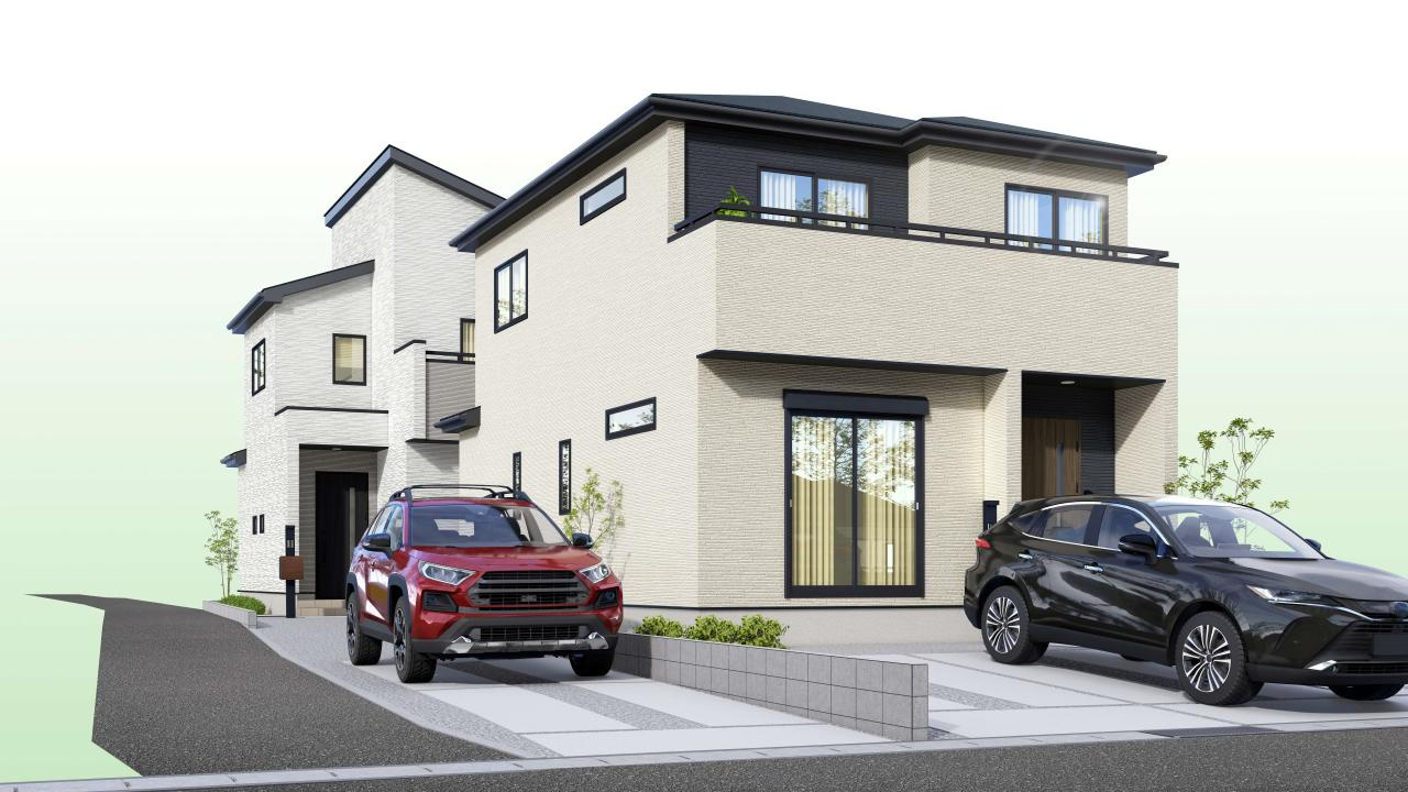 土佐市高岡町甲　1号棟　新築戸建（全2区画）の完成予想図|１号棟、2号棟
