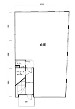 瓜破2丁目倉庫事務所の間取り